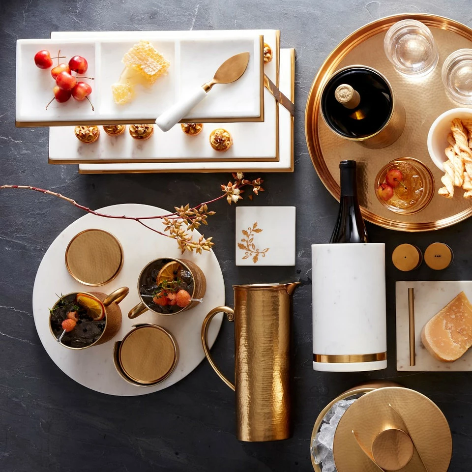 Marble & Brass Wine Chiller - Image 3