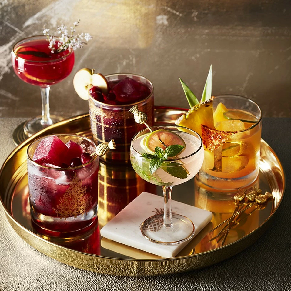 Marble Coasters with Gold Pineapple, Set of 4 - Image 4