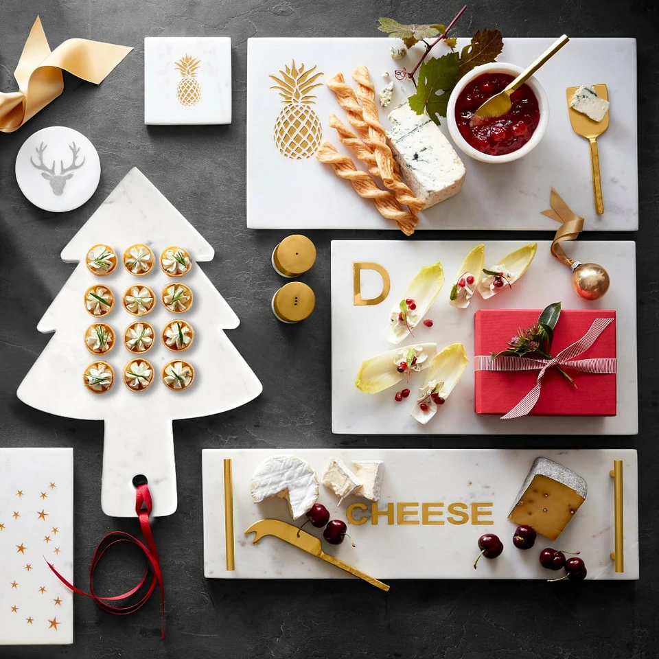 Marble Coasters with Gold Pineapple, Set of 4 - Image 3