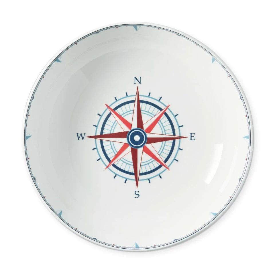Maritime Compass Serve Bowl