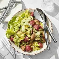 Rustic Outdoor Melamine Serving Bowl - Azure Blue