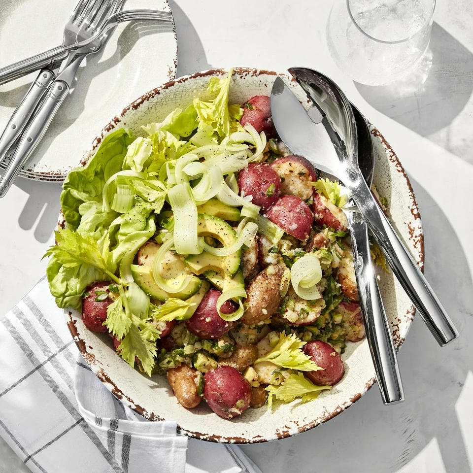 Rustic Outdoor Melamine Serving Bowl - Azure Blue