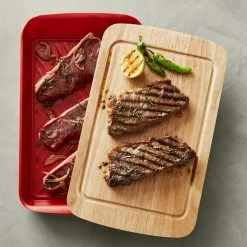 Williams Sonoma Barbecue Prep Marinade Tray with Wood Lid