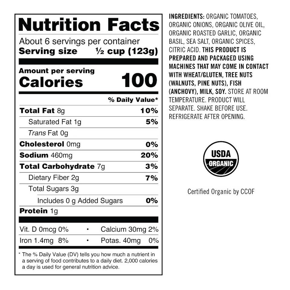 Williams Sonoma Organic Tomato Basil Pasta Sauce - Image 3